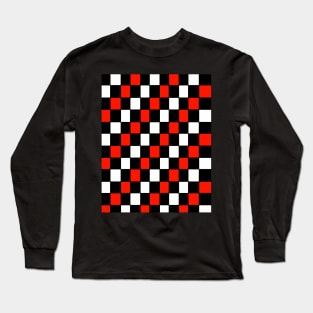 Checkerboard - Pattern Long Sleeve T-Shirt